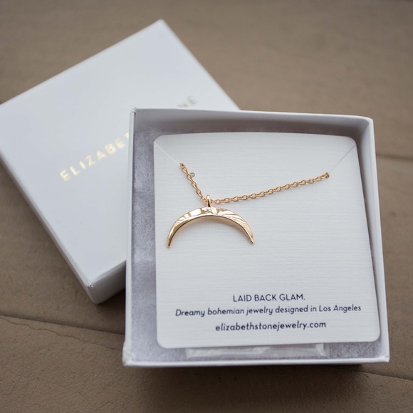 Elizabeth Stone Jewelry - Elizabeth stone crescent moon necklace NWOT